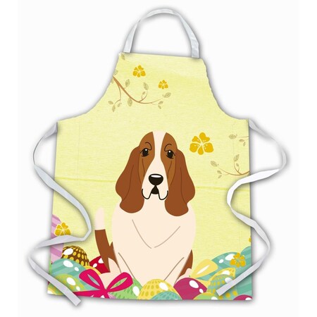 Carolines Treasures Easter Eggs Basset Hound Apron BB6021APRON