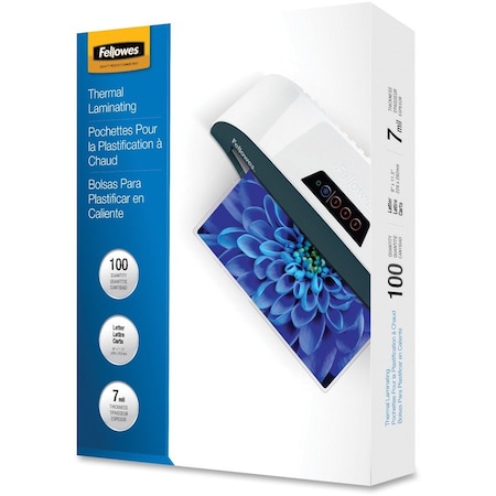 Fellowes Laminating Pouch, Letter, 7 mil, PK100 52041