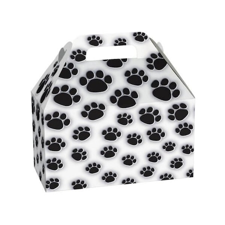 Nashville Wraps Paw Prints Gable Box, 8.5x4.75x5.5, 6PK PAWGB
