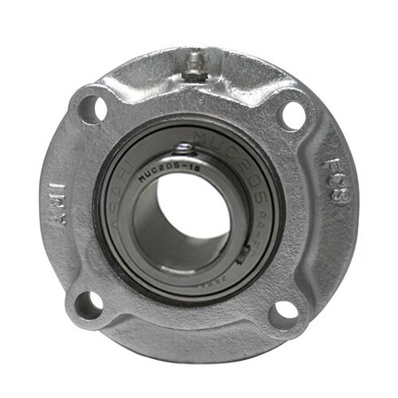 Ami Bearings SINGLE ROW BALL BEARING - 1-11/16in STAINLESS SET SCREW NICKEL PILOTED FLANGE CART MUCFCS209-27NP