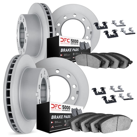 Dynamic Friction Co DFC Rotors with 5000 Advanced Brake Pads includes Hardware 6514-99741