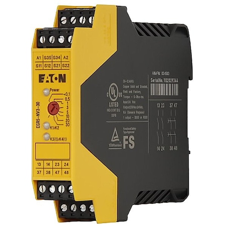 Eaton Safety Relay, 5 A at 240 VAC, 2NO/2NC, 2 Input ESR5-NV3-30