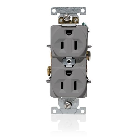 Leviton Dup 15A 125V Self-Gr Gry C5262-GY