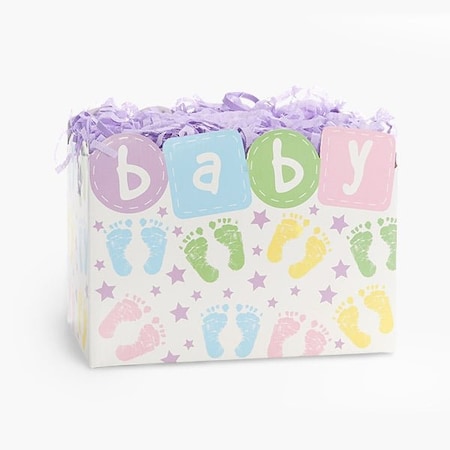 Nashville Wraps Baby Steps Basket Box, Large 10.25x6x7.5, 6PK BSL