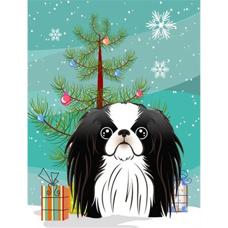 Carolines Treasures Christmas Tree And Japanese Chin Flag Canvas House Size BB1602CHF