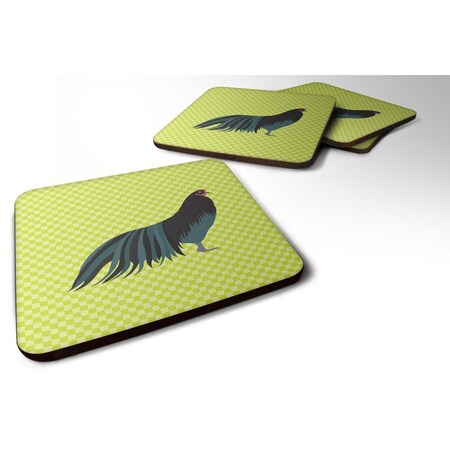 Carolines Treasures Sumatra Chicken Green Foam Coaster, Set of 4 BB7659FC