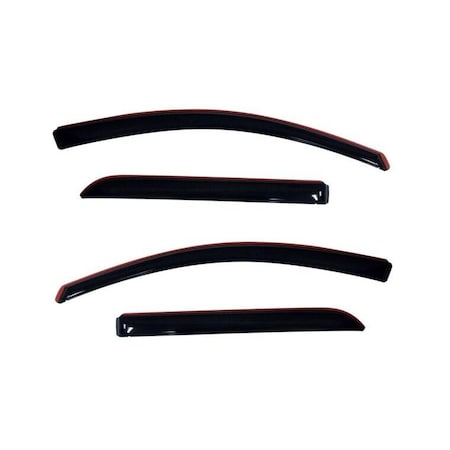 Ventshade Rainguards, Aerodynamic Design, In-Channel, Smoke, Acrylic, Set Of 4 194632