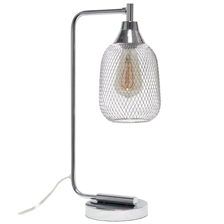 Homeroots 19" Silver Metal Lantern Table Lamp With Silver Globe Shade 645990