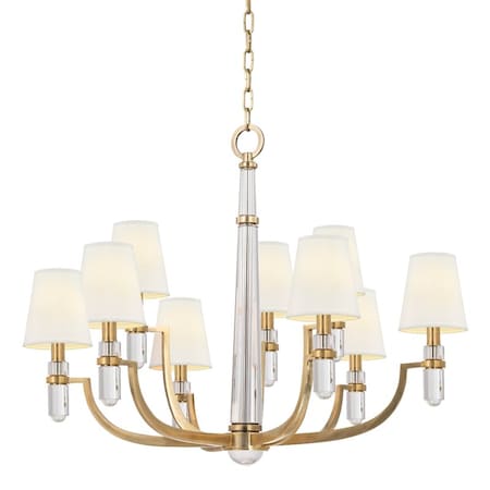 Hudson Valley Lighting Dayton 9 Light Chandelier 33 In. Aged Brass 989-AGB-WS