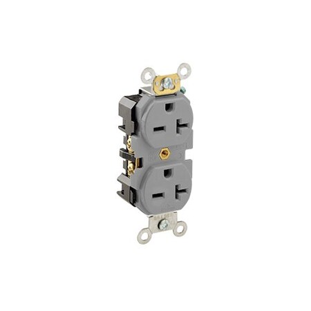 Leviton PlugsandReceptacles, 20A, 250VAC, Gry, Nylon 5462-GY