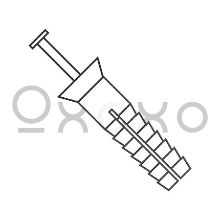 Oxoxo 1/4X9/16 Two Piece Nylon Anchor Rivet Flat Head Nylon Pin White, 1000PK 461550