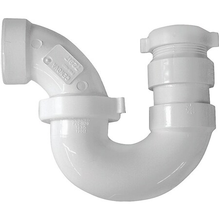 Genova CANPLAS 193221A PTrap, 114 x 112 in, Hub x Slip, PVC, White 193221C