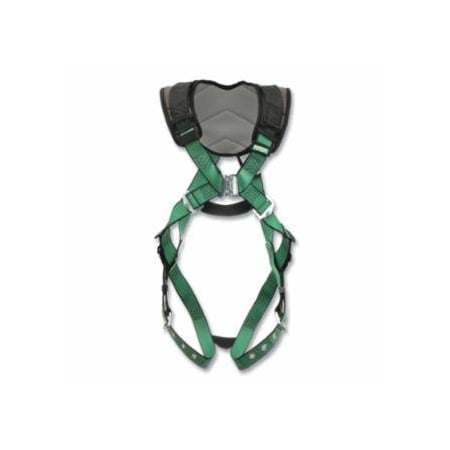 Msa Safety V-FORM+, Full-Body Harness, Back D-Ring, XL, QC Chest/Tongue-Buckle Leg Straps, Shoulder Padding 454-10206086