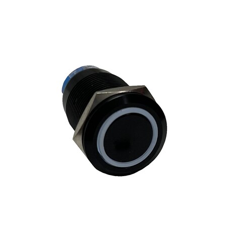 Race Sport Lighting 12V 19mm Momentary Function Pre-Wired Switch with WHITE LED RSMB19MMW