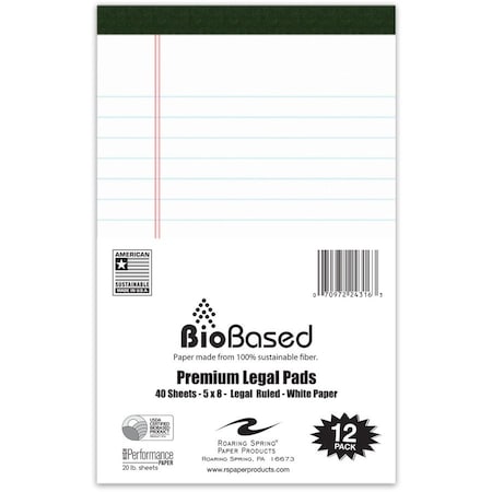 Roaring Springs Roaring Spring USDA Certified Bio-Preferred Legal Pad 24316