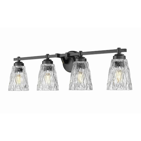 Z-Lite Andree Matte Black 4 Light Vanity 1960-4V-MB