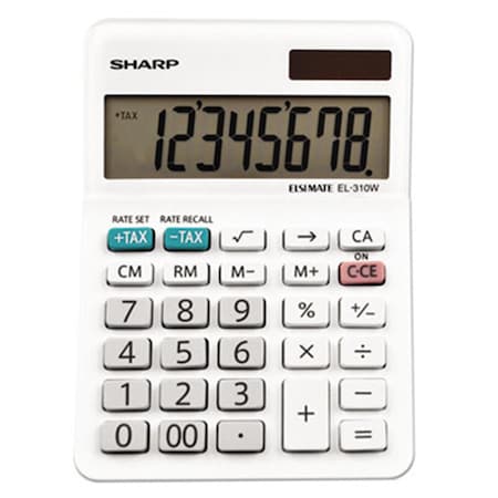Sharp 0.75 x 1 in. 8 Digit Mini Desktop Basic Calculater EL310WB