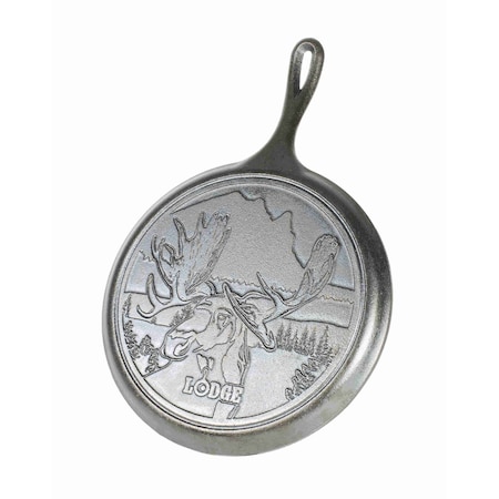 Lodge Wildlife Series 10.5 Inch Cast Iron Moose Griddle, 3PK L9OGWLMO