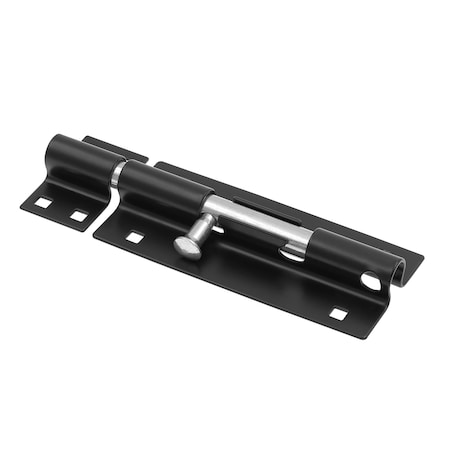Prime-Line Door and Gate, Extra Heavy Duty Slide Barrel Bolt Latch 7 inch with Screws, Matte Black, Single Pack U 117678