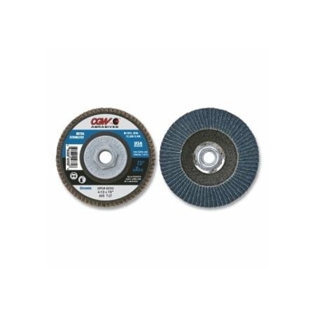 Cgw Abrasives Prem Z3 Reg T27 Flap Disc, 4-1/2 in dia, 36 Grit, 7/8 Arbor, 13300 rpm, 10PK 421-42301
