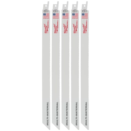 Milwaukee Tool 12" 10/14 TPI SAWZALL Blades (5 Pk) 48-00-5194