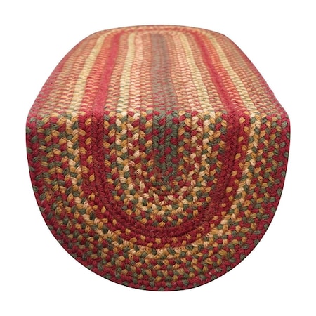 Homespice Decor Cider Barn Hudson Jute Braided Rugs - Table Runner - Oval - 11 in x 36 in 571120