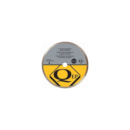 Qep Continuous Rim Diamond Saw Blade Gold 7in D X 5/8in Steel 6-7003Q