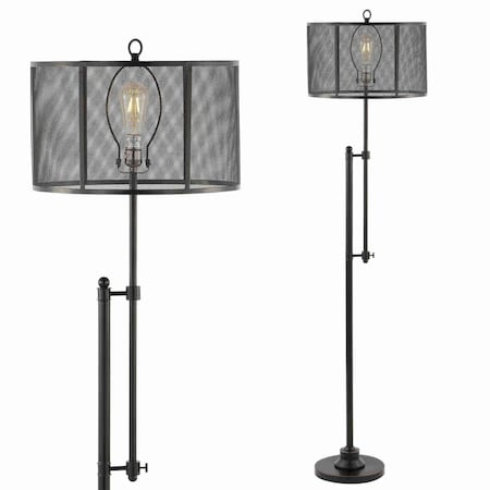Jonathan Y Noah 64.5" Modern Industrial Iron Height-Adjustable LED Floor Lamp, Black JYL8505A