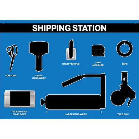 Visual Workplace Shipping Supplies Shadow Board 30-1910-3042-S40803