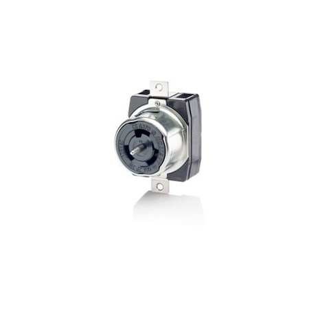Leviton Locking Receptacle, 50 A, 480V AC, Black CS8469