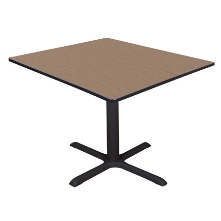 Regency Square Cain Large X-Base Breakroom Table, 48 in W, 48 in L, Noble Oak TB4848NO