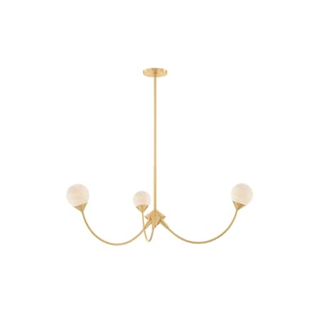 Mitzi Nyla 45.5in wide 3 Light Chandelier in Aged Brass H1057803-AGB