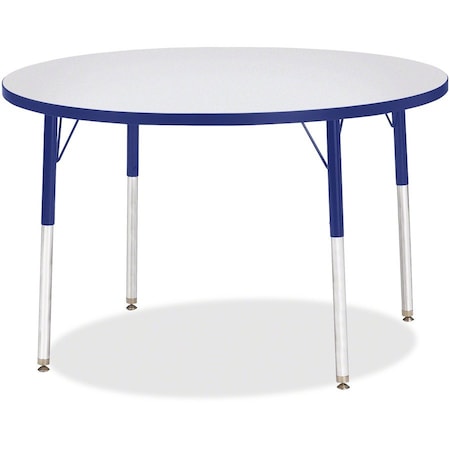 Jonti-Craft Berries Round Activity Table, 42 in. Diameter, A-height, Freckled Gray/Blue/Gray 6468JCA003