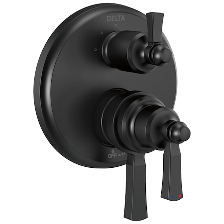 Delta Dorval Traditional 2-Handle Monitor 17 Series Valve Trim with 3 Setting Diverter T27856-BL