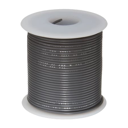 Remington Industries 20 AWG Stranded Hook Up Wire, Gray, 25 ft, 0.056" Diameter, 300V 20UL1061STRGRA25