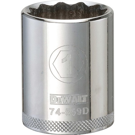 Dewalt Deep Socket, 1/2in, 12-Point, 1in SAE DWMT74559OSP