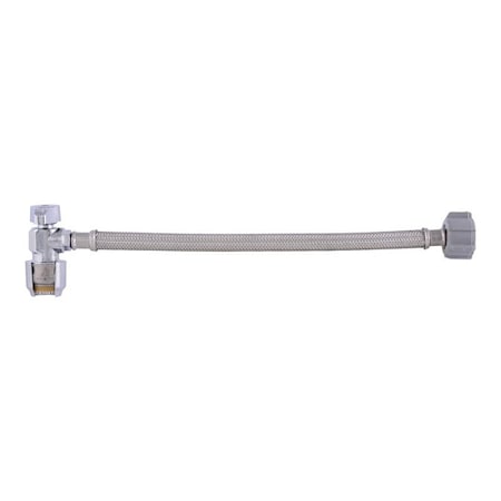 Cash Acme ClickSeal 24656 Braided Toilet Connector, Flexible, 1/2 in Inlet, Ballcock Inlet UR24656Z