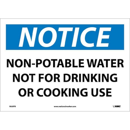 Nmc Notice Non-Potable Water Sign, N50PB N50PB