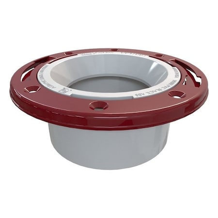Oatey Closet Flange, 4 in Connection, PVC, White, For: 4 in Pipes 43521