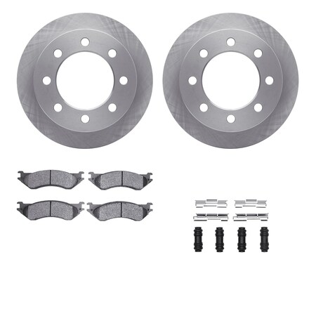Dynamic Friction Co DFC Brake Rotor- Heavy Duty Brake Pad includes Hardware 6412-40025