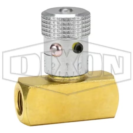Dixon N Series Flow Control Valve, 1/8 x 1/8 in Nominal, 2000 psi, Brass Body BN200