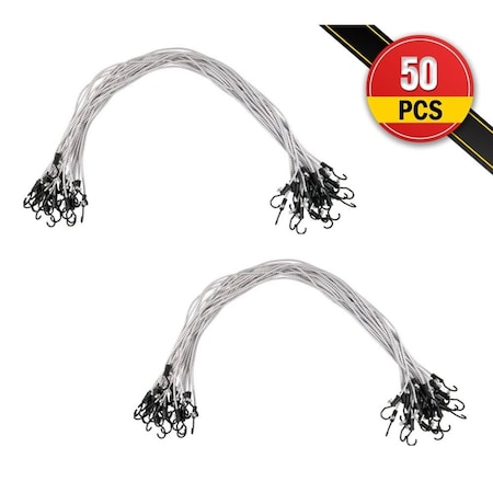 Mytee Products (50 Pcs) 72in Heavy Duty Adjustable Bungee Cords with hook for Outdoor & Indoor, 2PK BUNGEE-ADJ51672x2