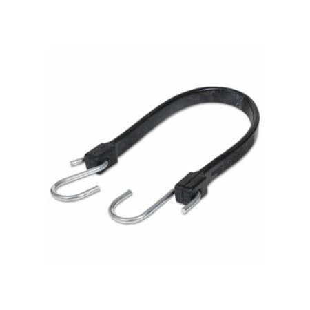 Keeper EPDM Rubber Strap, Zinc-Plated Steel Hooks, 19 in L, 10PK 130-06219