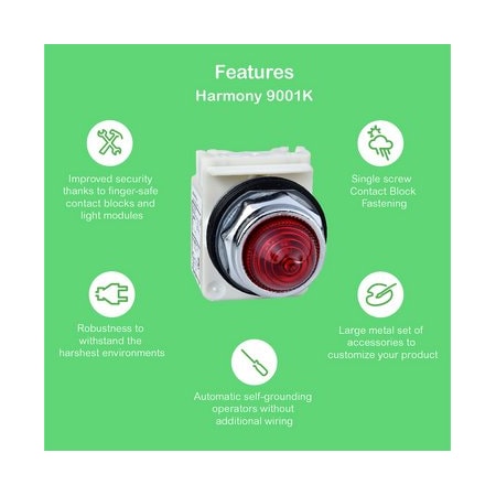 Schneider Electric 30mm Push Buttons, package containing 9001KS43BH13 3 position selector switch and HAND OFF AUTO legend plate 9001AS2