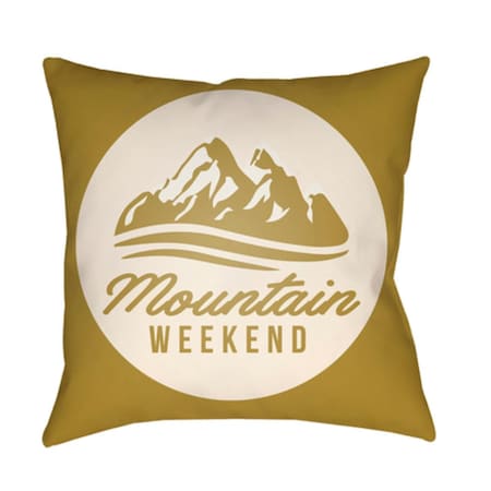 Artistic Weavers Lodge Cabin Alp Poly Filled Pillow - Mustard & Beige - 22 x 22 in. LGCB2050-2222