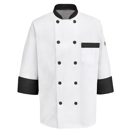 Red Kap 0436Wh Mens Wh L/S Chef Coat KT74BT RG XXL