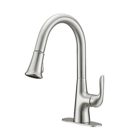Boston Harbor Single Handle Pull-Down Laundry Faucet - Brushed Nickel Finish 23PB002-033