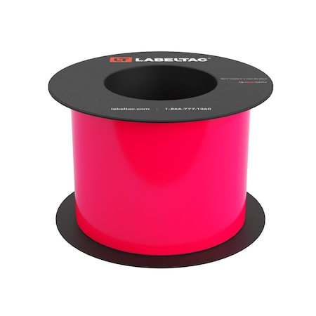 Labeltac High Performance 10-Year Vinyl Supply 4in x 75ft LT9, Hi-Vis Pink LT417HP-C