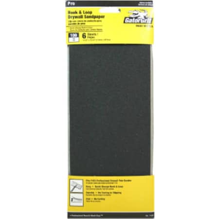 Defenseguard 7157 100 Grit Drywall Hook & Loop Sandpaper, 6PK DE3859842