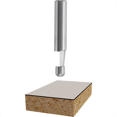 Bosch Solid Carbide Bevel Trim Bit, 1/4 in Cutting Edge Length, 1-1/2 in OAL, 7-1/2 degrees Angle 85286